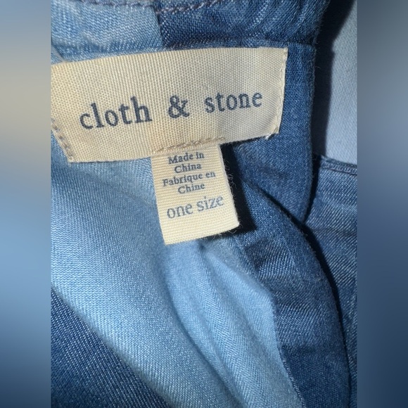 Cloth & Stone Anthropologie Denim Patchwork Kimono One Size.  #250 - Picture 10 of 10